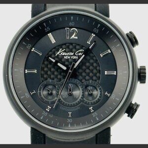 Kenneth Cole New York KC1726 Chrono Slim Sport IP 'Blk' Men's Watch (As New!)